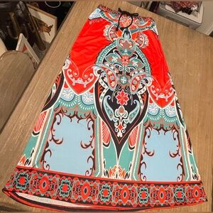 Vibrant Multicolor Maxi Skirt, Size Small